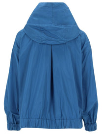 S MAX MARA Women's Giacca Corta in Taffetà Antigoccia Blue