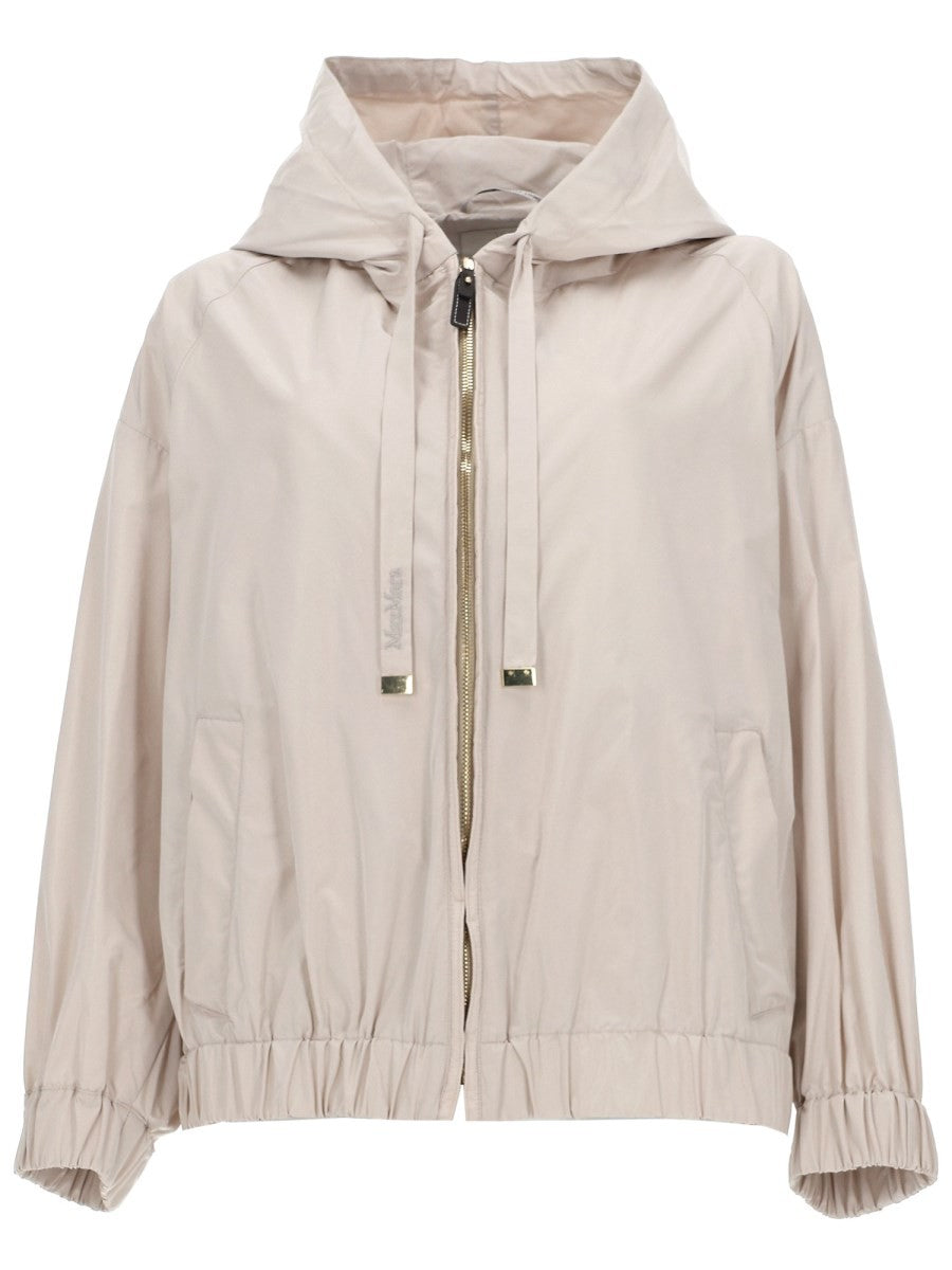 S MAX MARA Women's Giacca Corta in Taffetà Antigoccia Beige