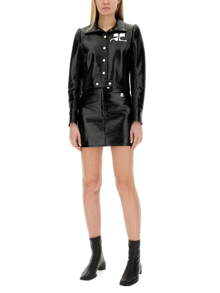 courrèges Women's Giacca Crop Con Black