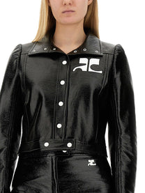 courrèges Women's Giacca Crop Con Black