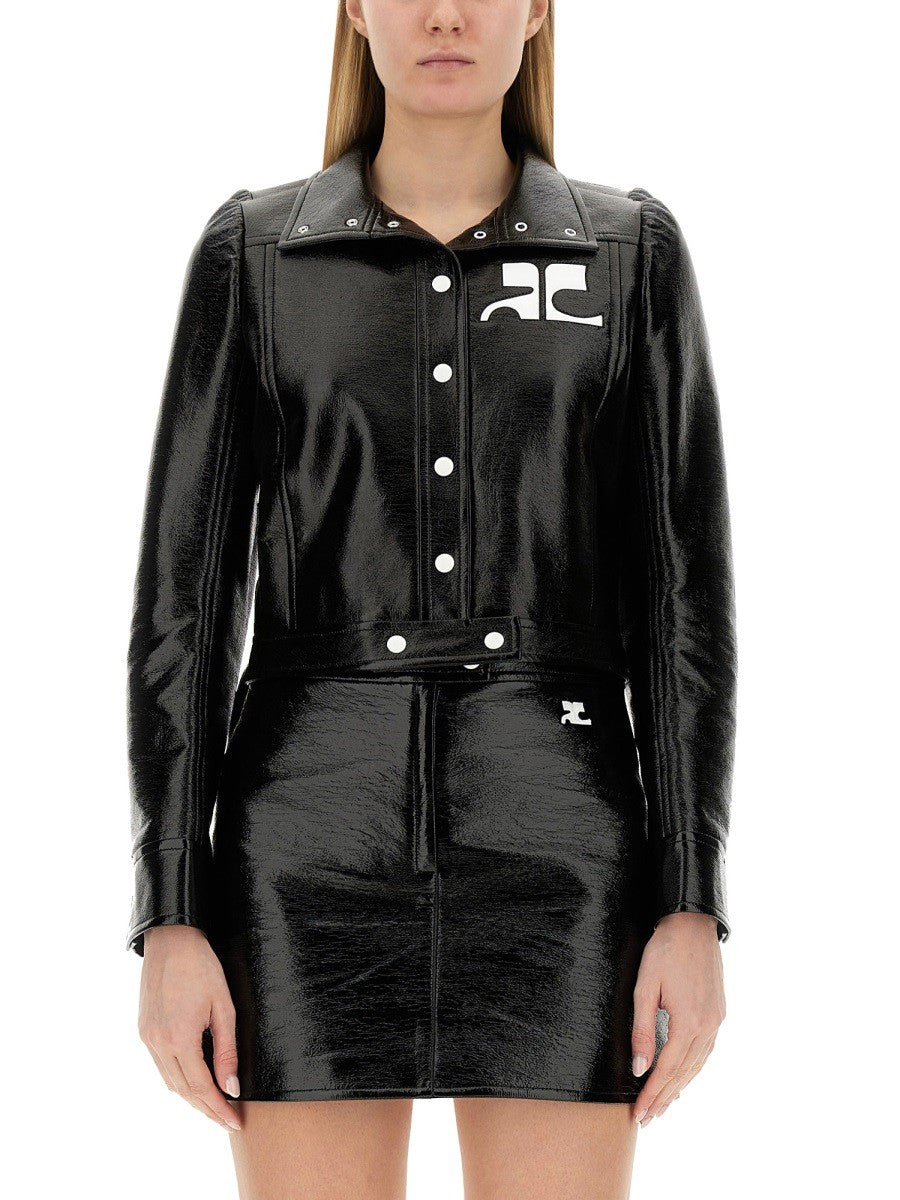 courrèges Women's Giacca Crop Con Black