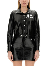 courrèges Women's Giacca Crop Con Black