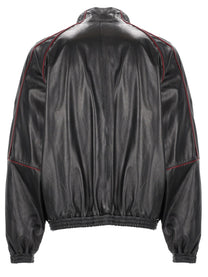 Balenciaga Men's Giacca DA Tuta in Pelle Black