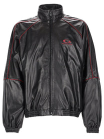 Balenciaga Men's Giacca DA Tuta in Pelle Black