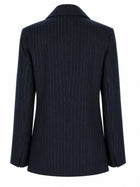 S MAX MARA Women's Wool Gessata Double-Breasted Jacket Blue, view 2