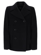 BOSS Men's Wool Double-Breasted Jacket Black