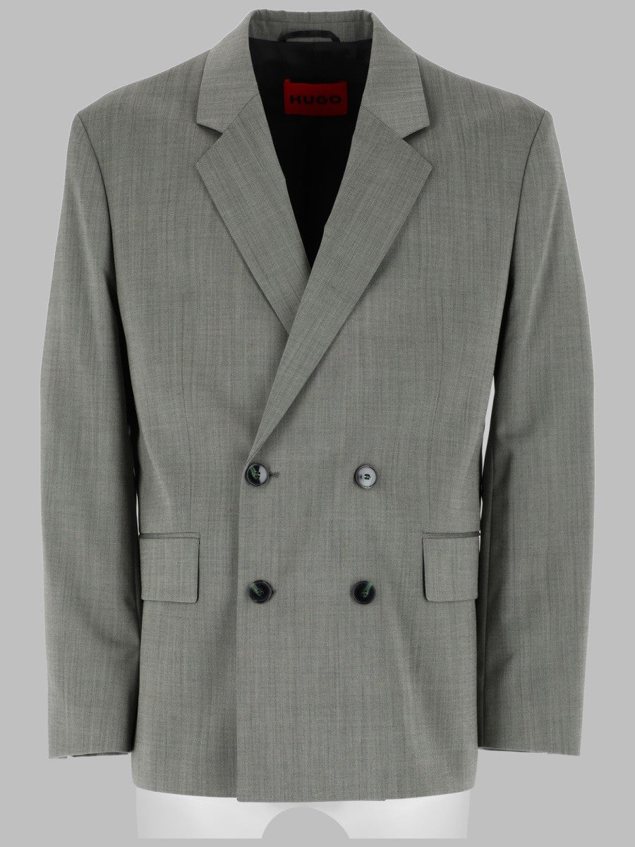 HUGO BOSS Men's Giacca Doppiopetto Karlo Green