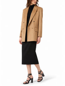 Max Mara Women's Double-Breasted Olimpia Jacket Beige, view 2