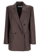 Max Mara Women's Double-Breasted Olimpia Jacket Brown