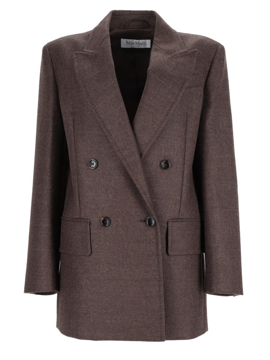 Max Mara Women's Double-Breasted Olimpia Jacket Brown