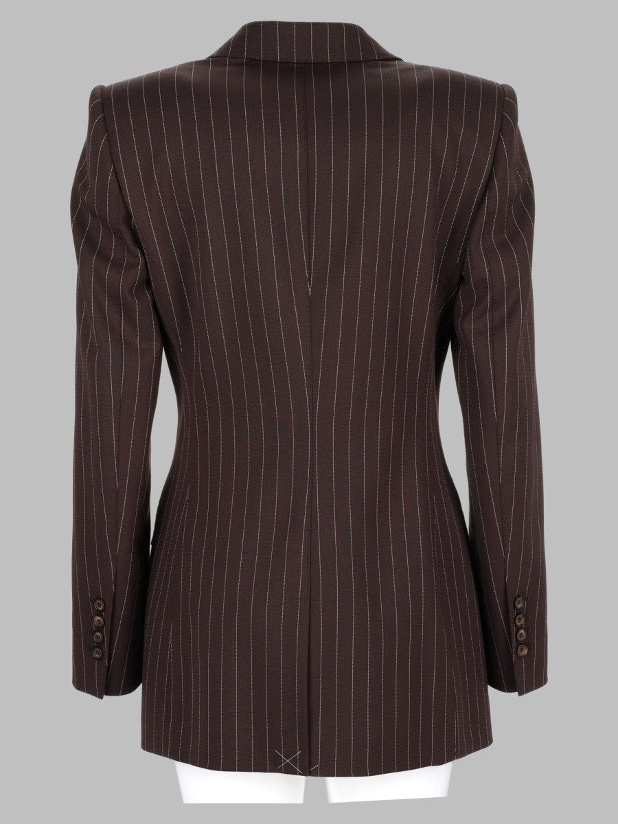 Dolce &amp; Gabbana Women's Double-Breasted Turlington Jacket Brown, view 2