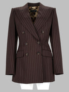 Dolce &amp; Gabbana Women's Double-Breasted Turlington Jacket Brown