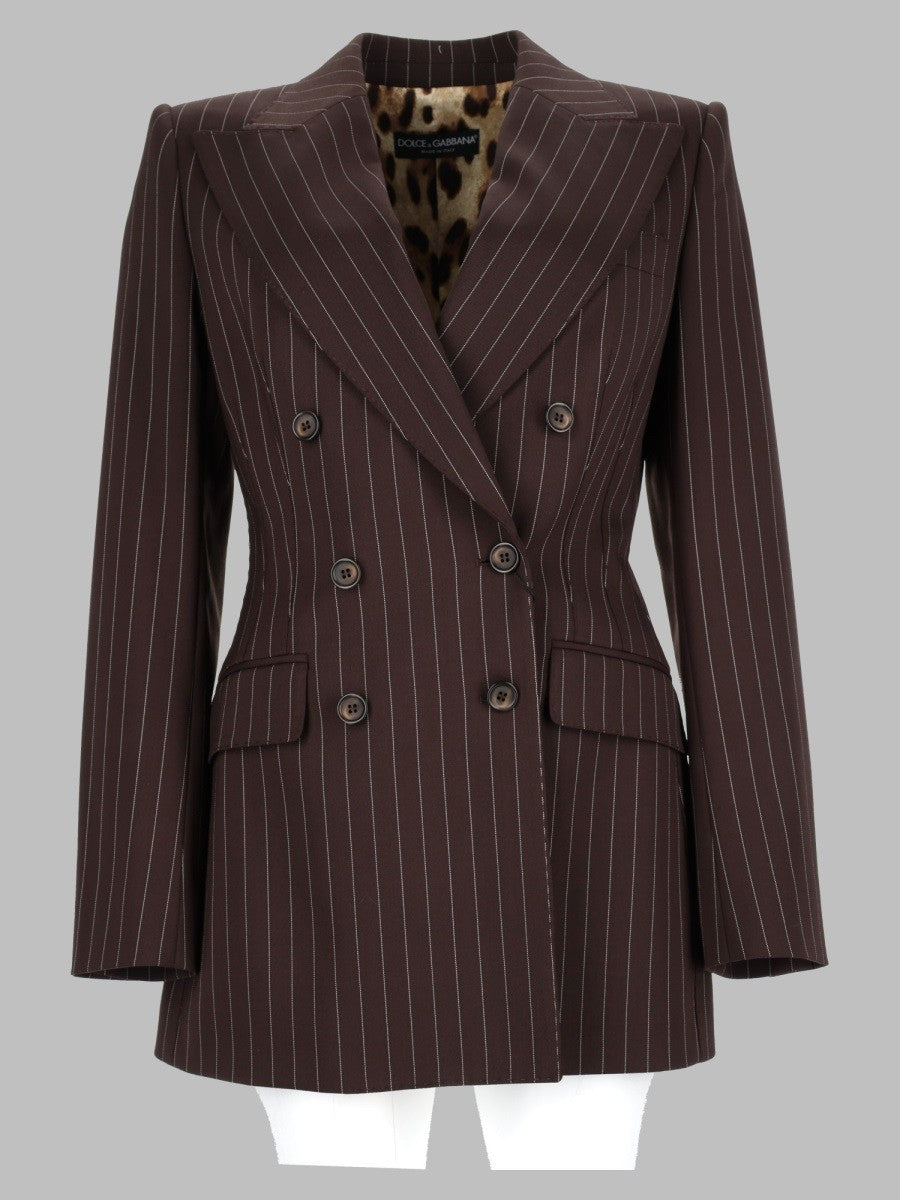 Dolce &amp; Gabbana Women's Double-Breasted Turlington Jacket Brown
