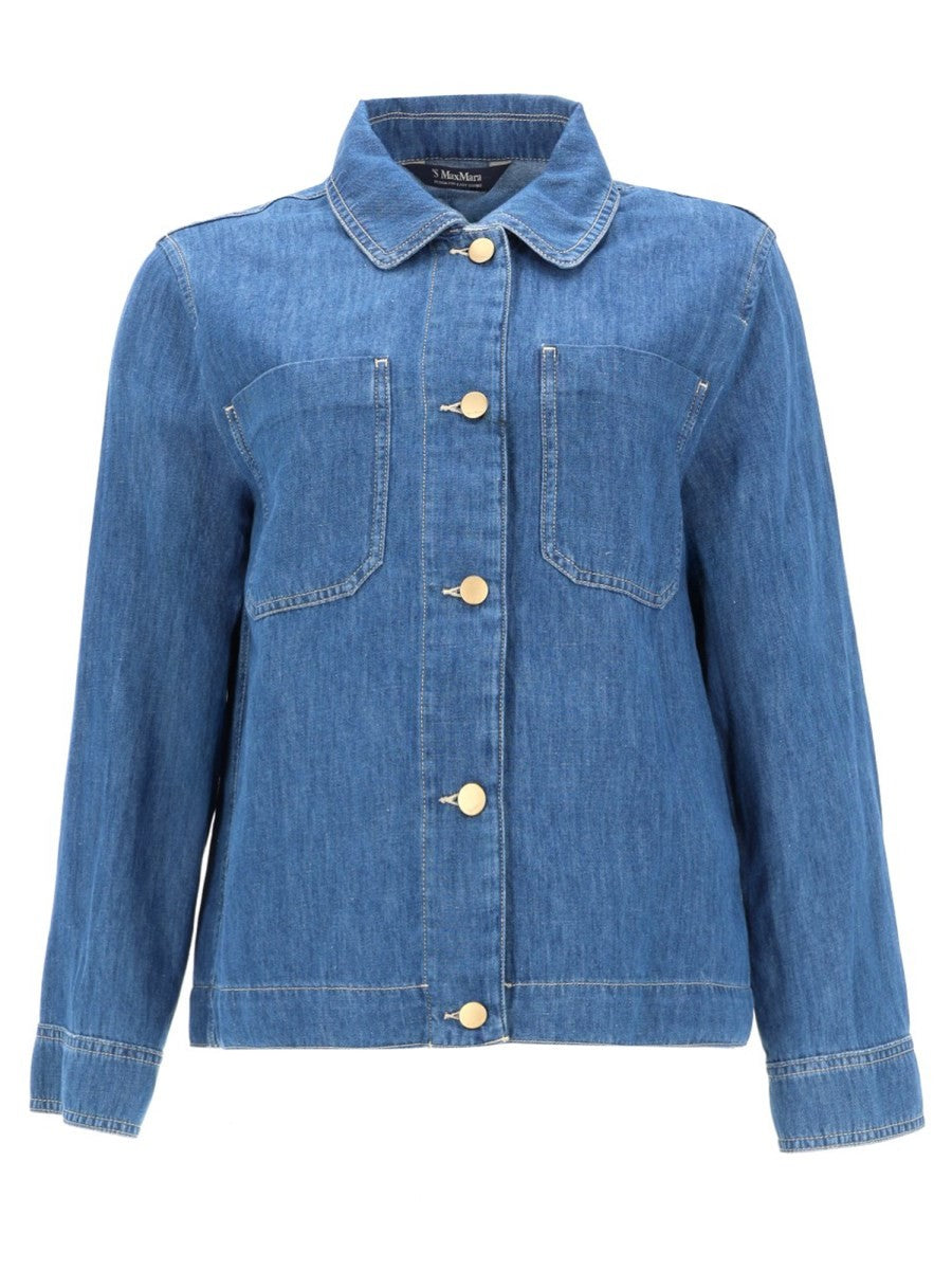 S MAX MARA Women's Giacca Galante in Chambray Blue