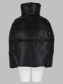 MM6 Maison Margiela Women's Giacca Imbottita in Ecopelle Black