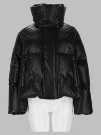 MM6 Maison Margiela Women's Giacca Imbottita in Ecopelle Black