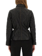 Michael Kors Women's Padded Quilted Jacket with Belt Black, view 3