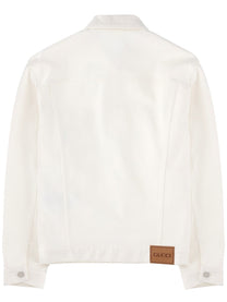 Gucci Men's Giacca in Denim Con Morsetti White