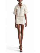 Fendi Women's Drill Pequin Jacket Beige, view 2