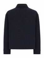 Gucci Men's Embroidered Jersey Cotton Jacket Blue, view 3