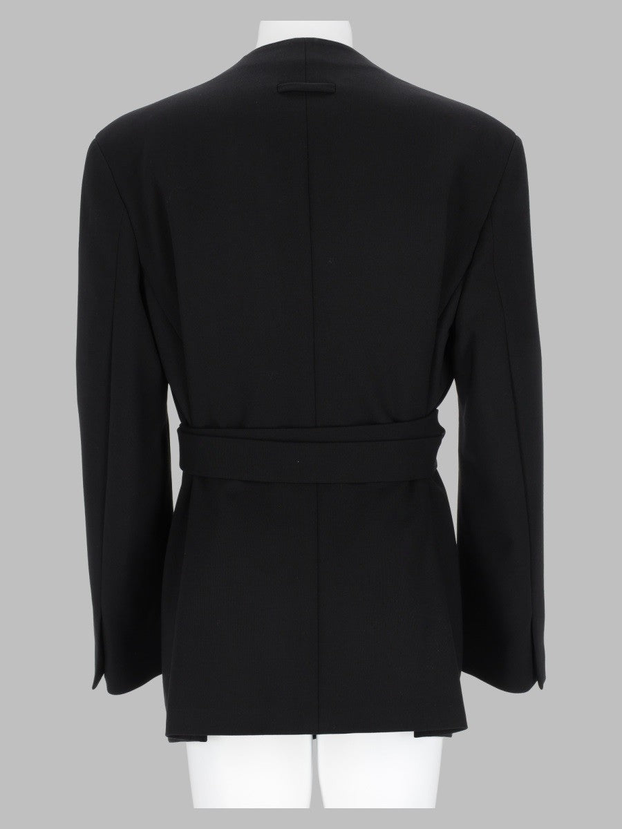 Fear Of God Men's Giacca in Lana Con Cintura Black