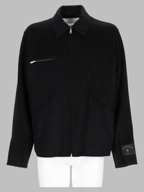MM6 Maison Margiela Men's Giacca in Lana Double Face Con Zip Black