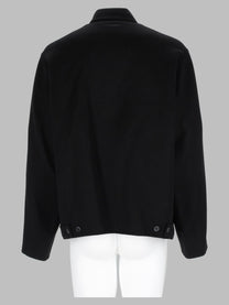 MM6 Maison Margiela Men's Giacca in Lana Double Face Con Zip Black