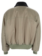 Bottega Veneta Women's Satin Jacket with Collar Woven Grey