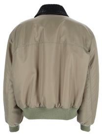 Bottega Veneta Women's Satin Jacket with Collar Woven Grey