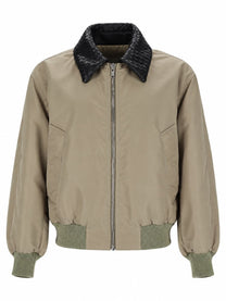 Bottega Veneta Women's Satin Jacket with Collar Woven Grey