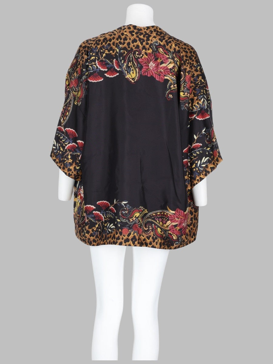 ETRO Women's Giacca in Seta Con Stampa Multicolor
