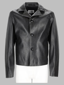 MM6 Maison Margiela Men's Giacca in Similpelle Black