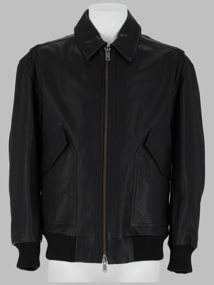 BOSS Men's Giacca Josual in Pelle Black