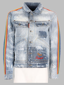 Dsquared2 Men's Giacca LA Con Lavaggio Be Proud Blue