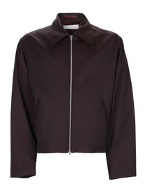 Our Legacy Men's Giacca Mini Con Zip Brown