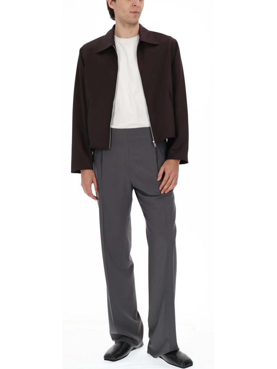 Our Legacy Men's Giacca Mini Con Zip Brown