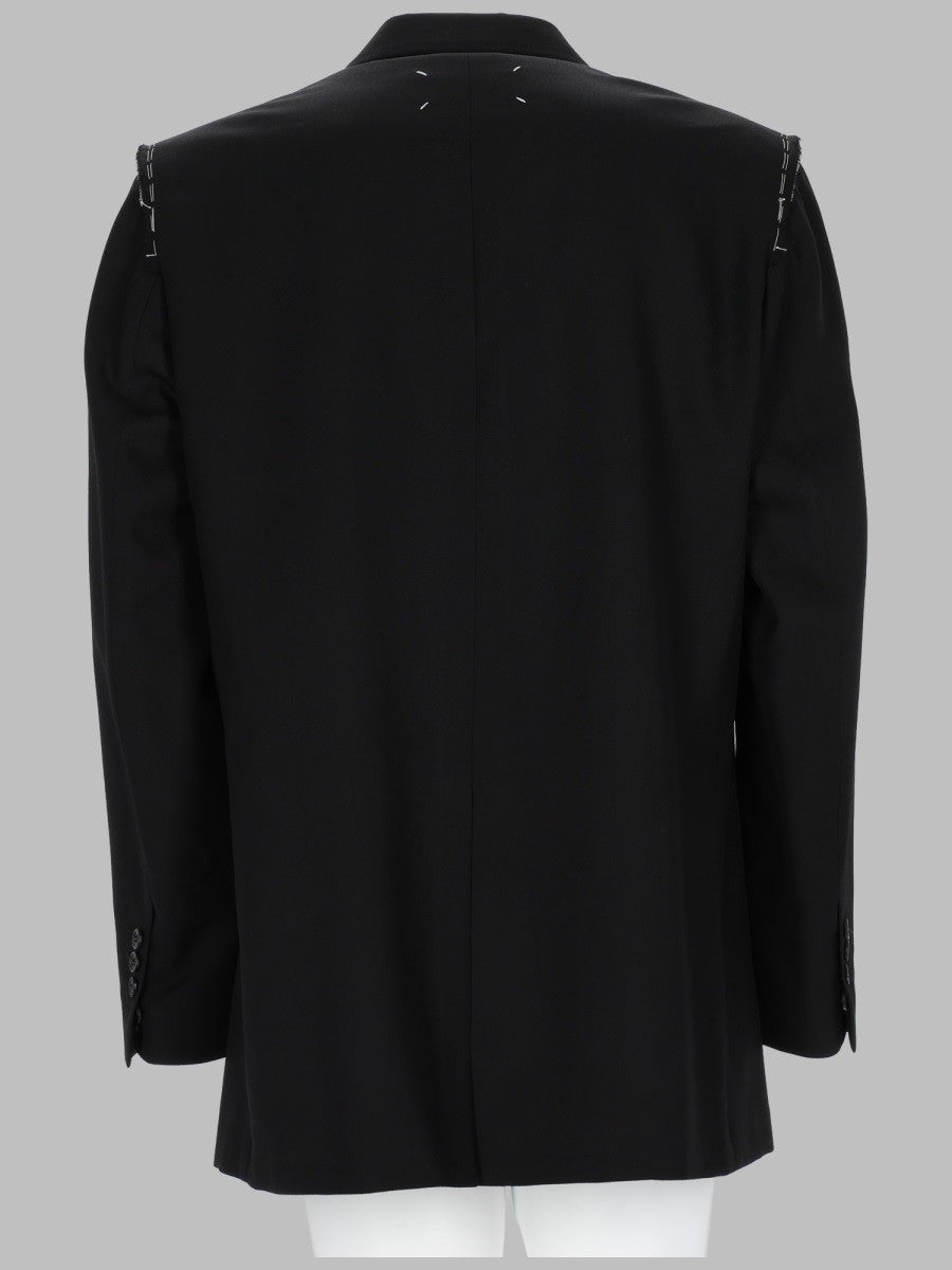 Maison Margiela Men's Giacca Monopetto in Lana Black