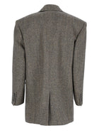 Saint Laurent Women's Wool Single-Breasted Jacket Grey