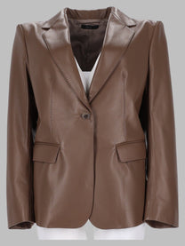 Tom Ford Women's Giacca Monopetto in Pelle Brown