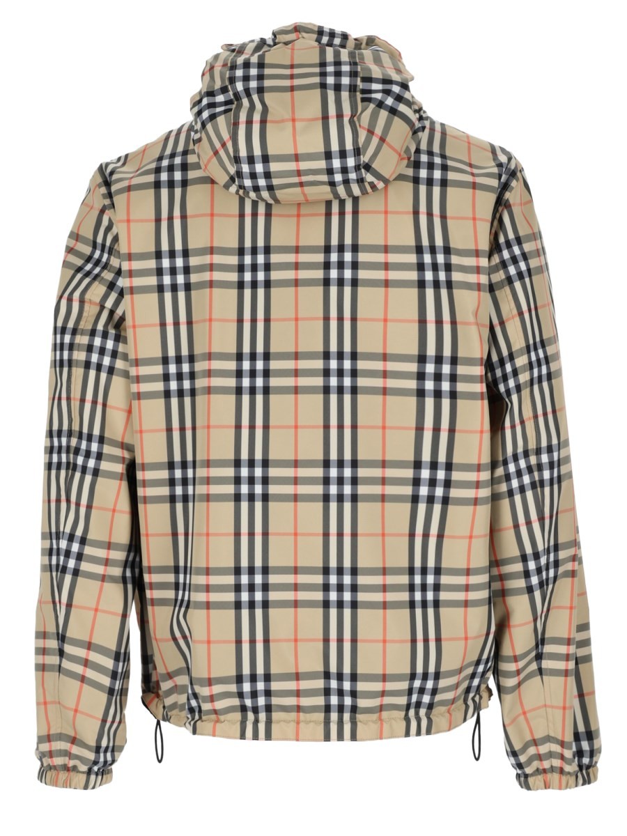 Burberry Men's Newport Reversible Jacket with Motif Check Beige, view 6
