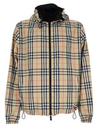 Burberry Men's Newport Reversible Jacket with Motif Check Beige