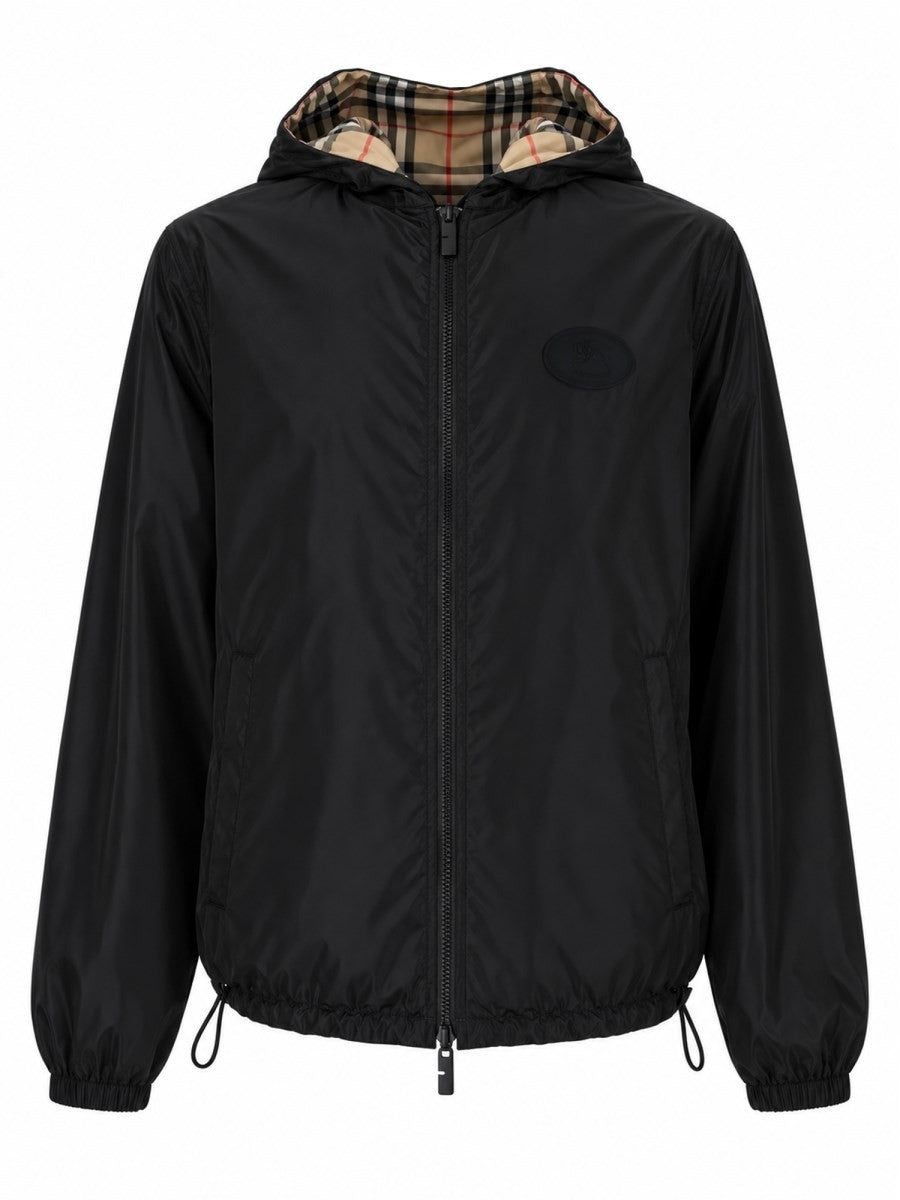 Burberry Men's Newport Reversible Jacket with Motif Check Beige, view 2
