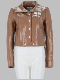 courrèges Women's Giacca Reedition in Vinile Brown