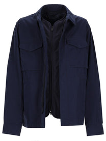 Moncler Men's Giacca Roquille Con Gilet Removibile Blue