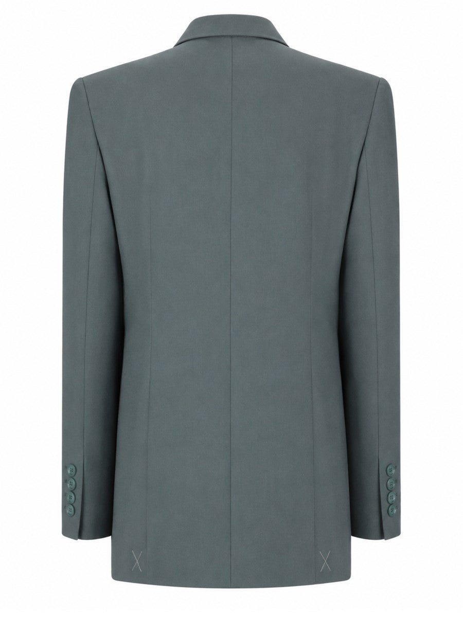 Chloé Women's Giacca Sartoriale Doppiopetto in Gabardine Grey
