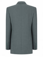 Chloé Women's Gabardine Tailored Double-Breasted Jacket Grey