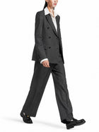 Balenciaga Women's Tailored Double-Breasted Jacket Grey, view 2