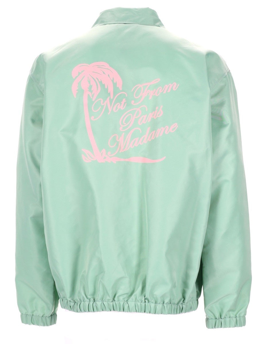 Drôle de Monsieur Men's Giacca Slogan Palmiers Green