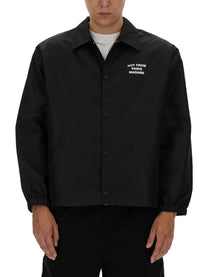 Drôle de Monsieur Men's Giacca Slogan Black