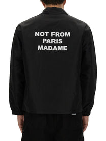 Drôle de Monsieur Men's Giacca Slogan Black